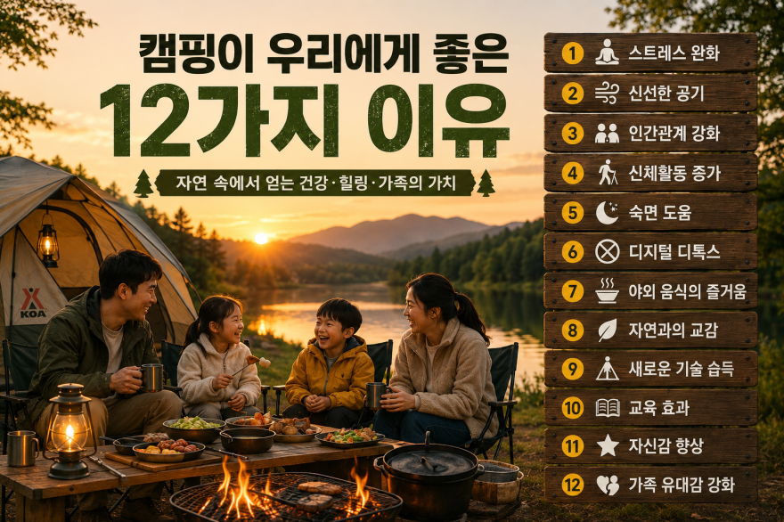 캠핑이 우리에게 좋은 12가지 이유