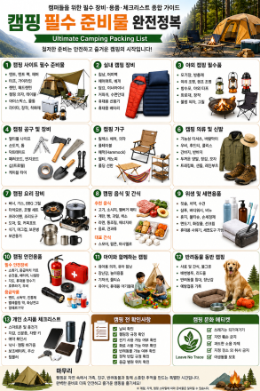 [캠핑 - 필수 준비물] 캠핑 필수 준비물 완전정복 (Ultimate Camping Packing List)